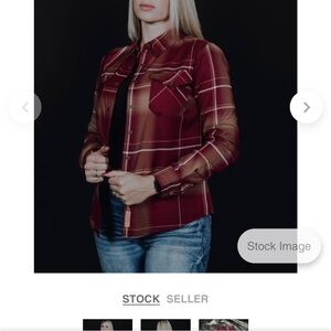 DIXXON The Cabernet Burgundy Plaid Flannel Shirt men’s small